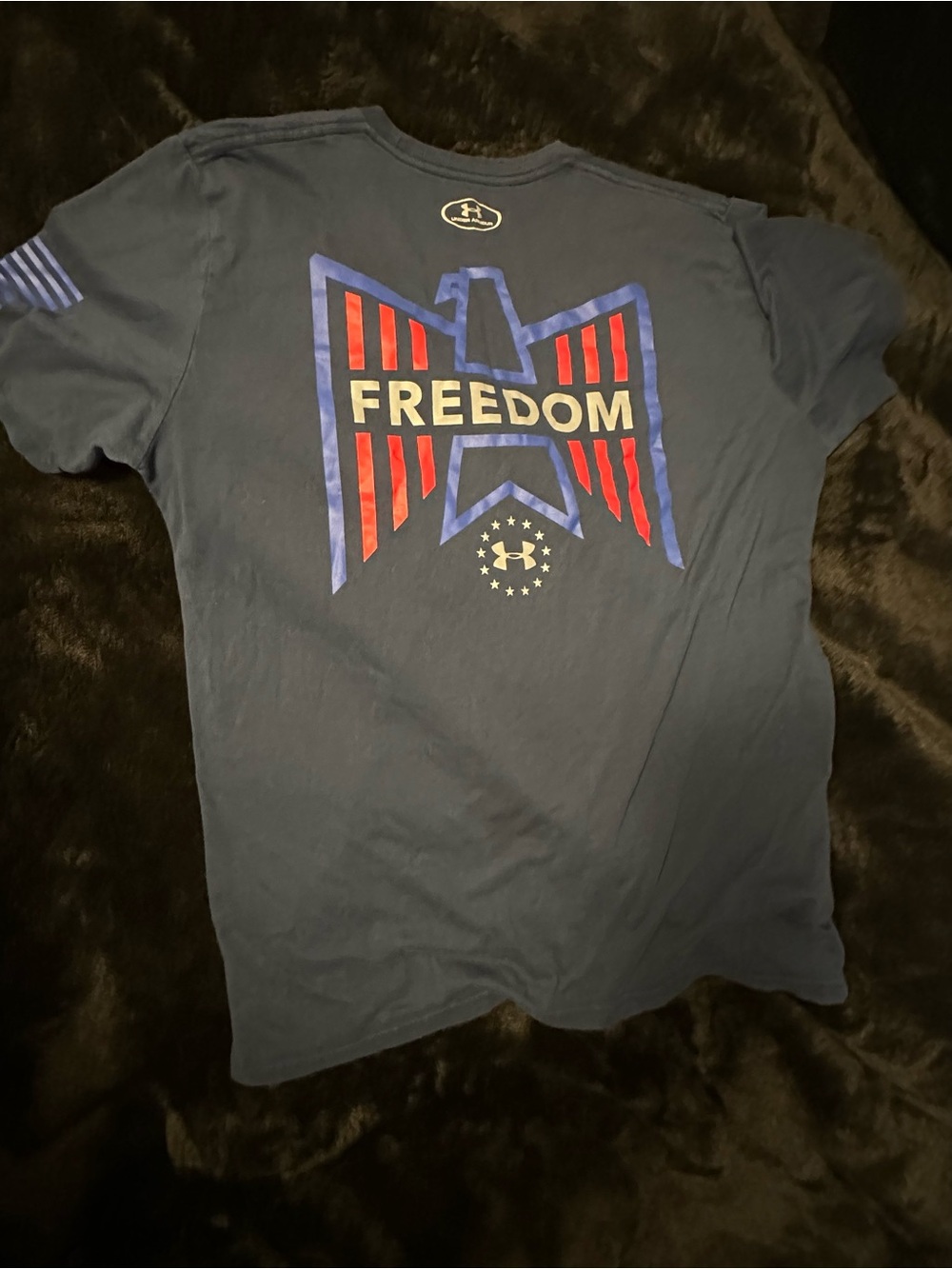 Under Armour Freedom Tee Shirt NAVY Men's LARGE